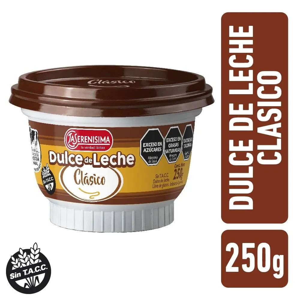 Dulce De Leche La Serenisima 12x  1 U X Clasico 250g