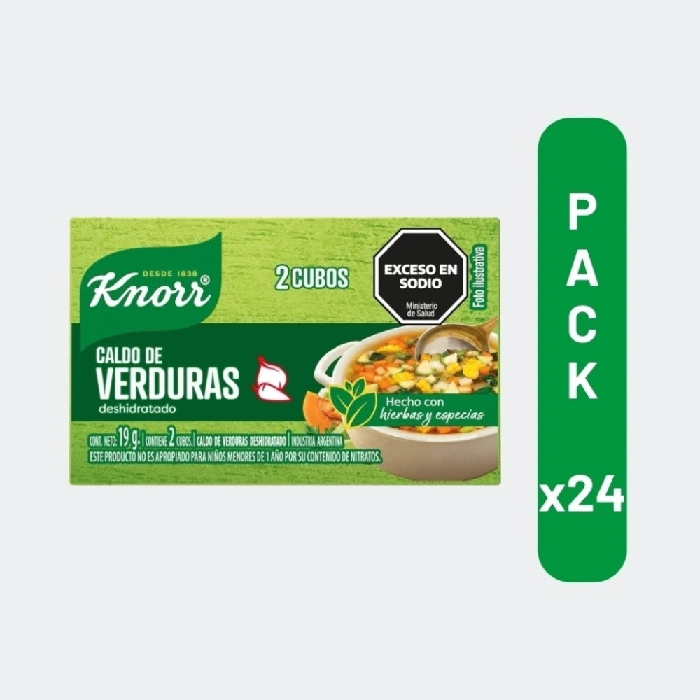 Caldo De Verdura Knorr 24x  24 U X Pack 24u