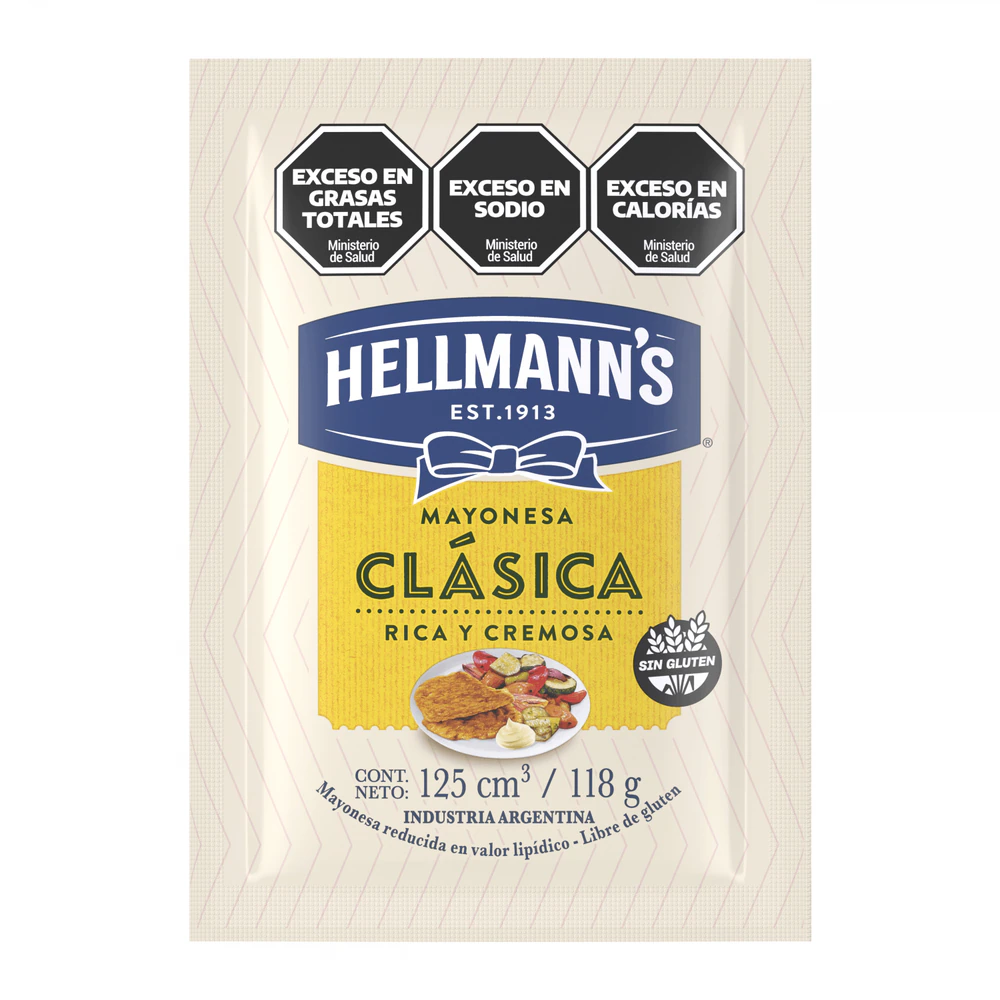Mayonesa Hellmann´s 20x  1 U X 125cm